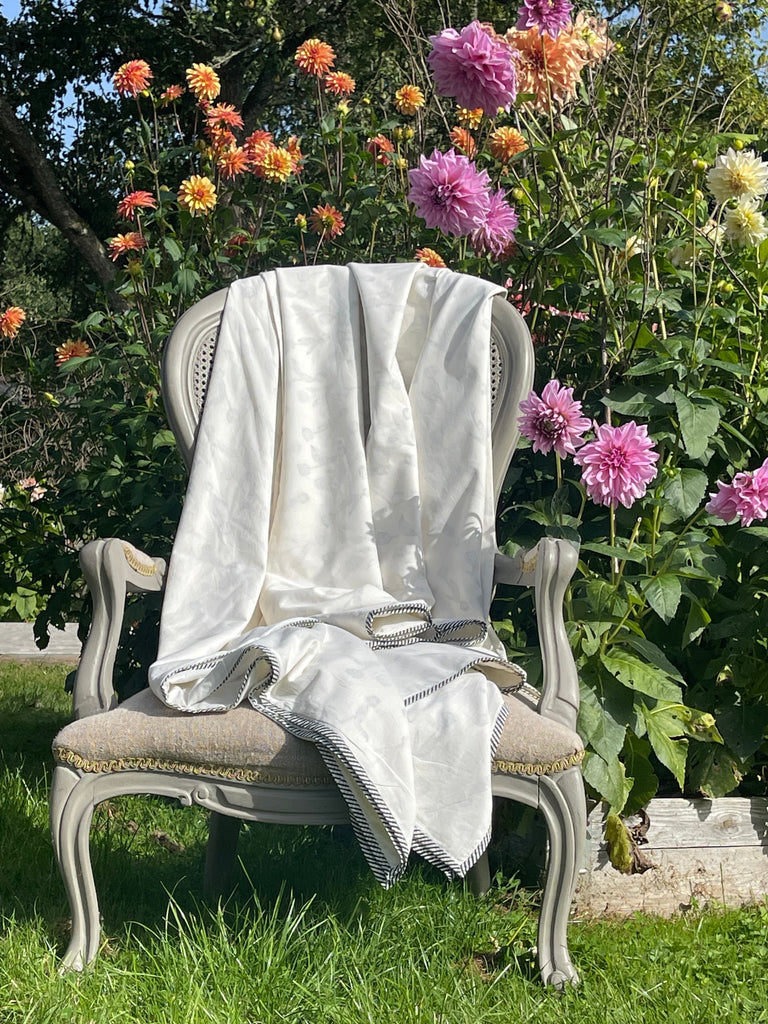 a dohar on a chair in the garden 