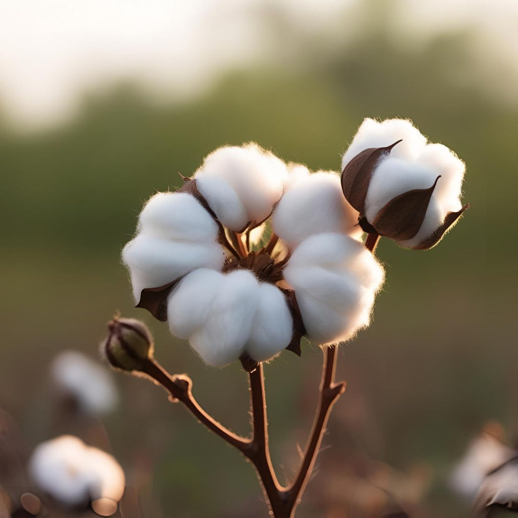 close up of a cotton plant 