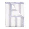 Cotton Dohar with blue stripes on a white background and striped edging