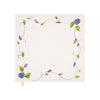 Bird's eye view of a hand painted napkin