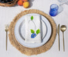 a linen napkin on a plate 