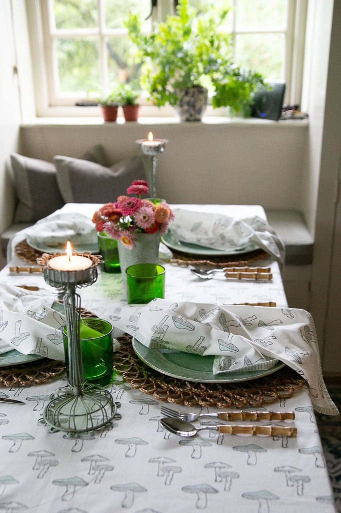 table set for lunch