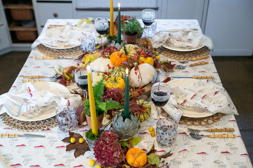 autumnal table-scape in a kitchen