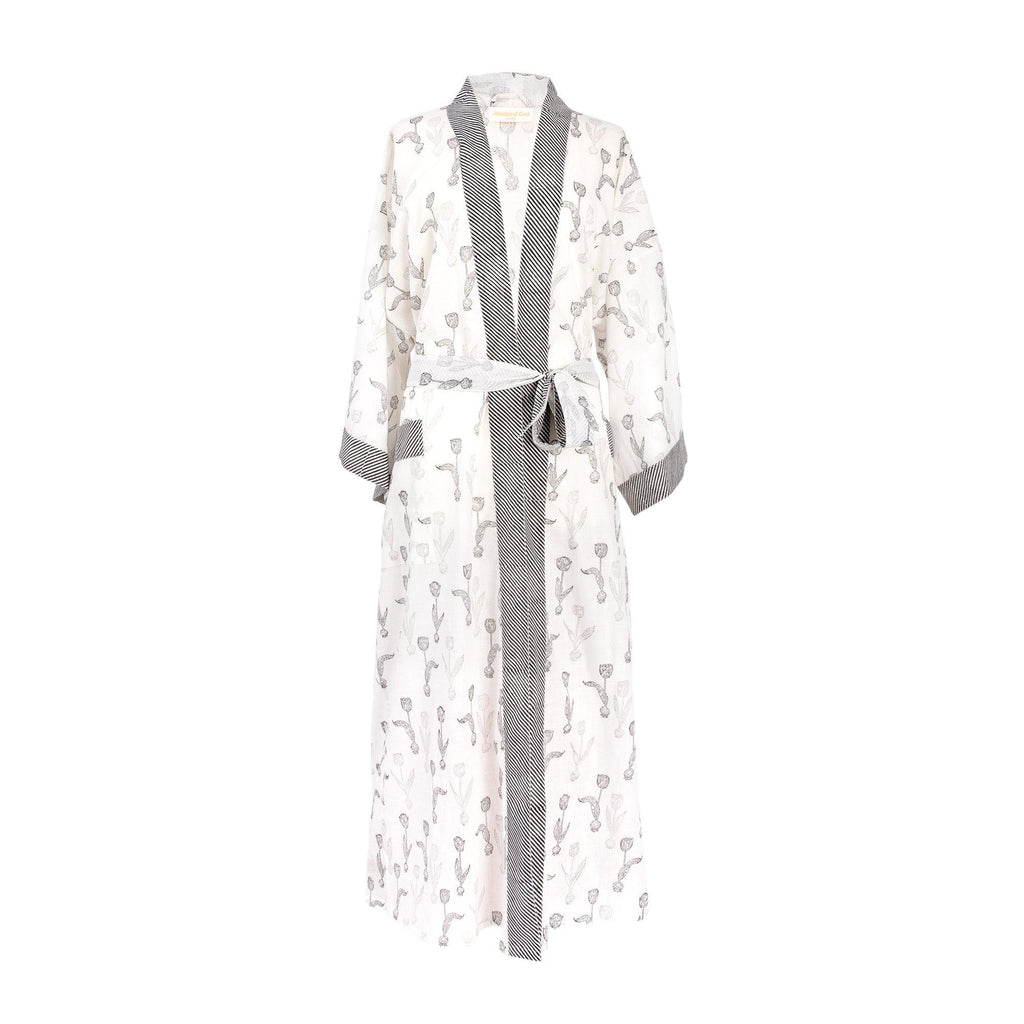 Pink Palm Leaf Satin Dressing Gown | Sale & Offers | George at ASDA