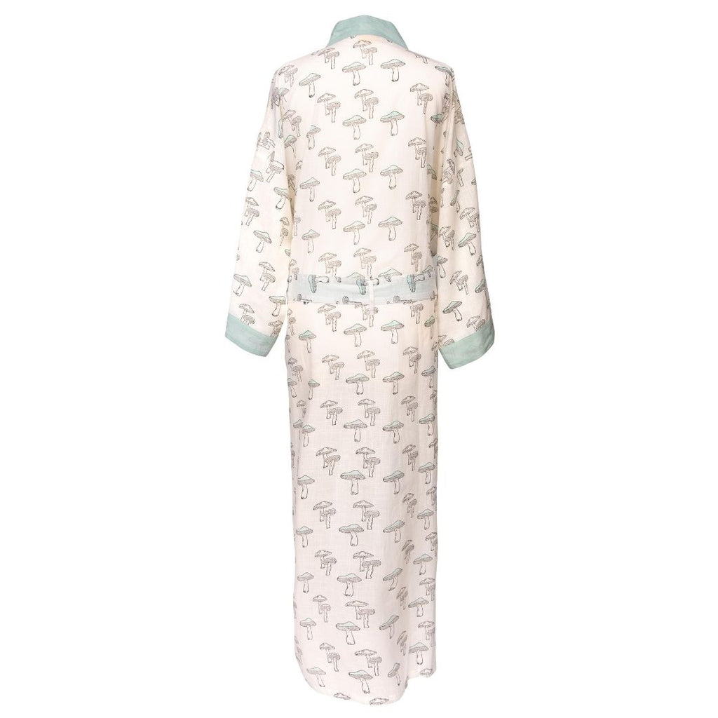 Mint Green Mushroom Kimono Robe